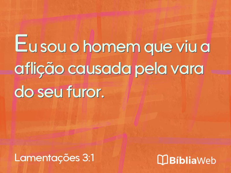 Lamentações 3:1 em imagem para compartilhar