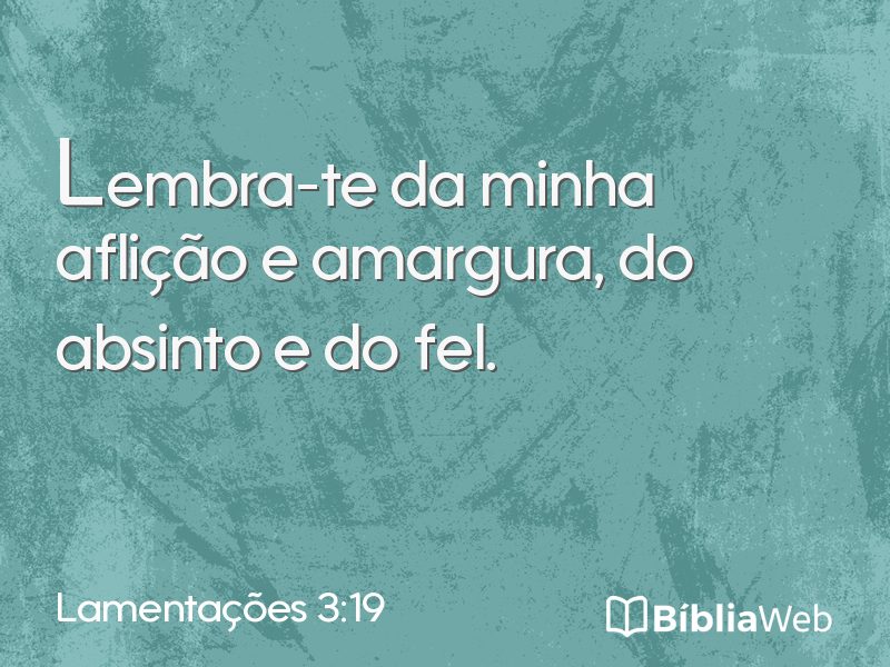 Lamentações 3:19 em imagem para compartilhar
