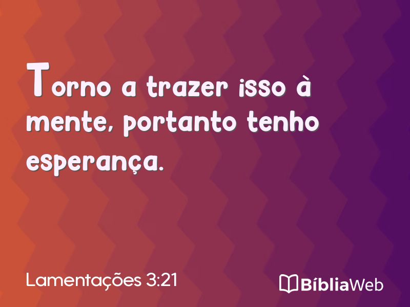 Lamentações 3:21 em imagem para compartilhar