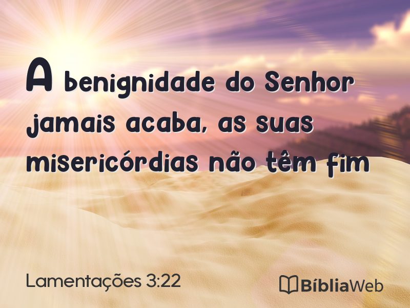 Lamentações 3:22 em imagem para compartilhar