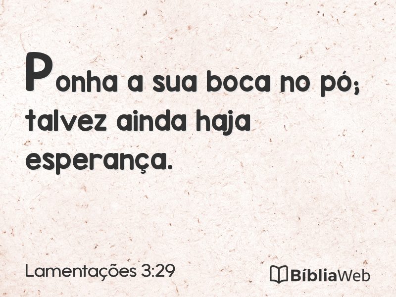 Lamentações 3:29 em imagem para compartilhar