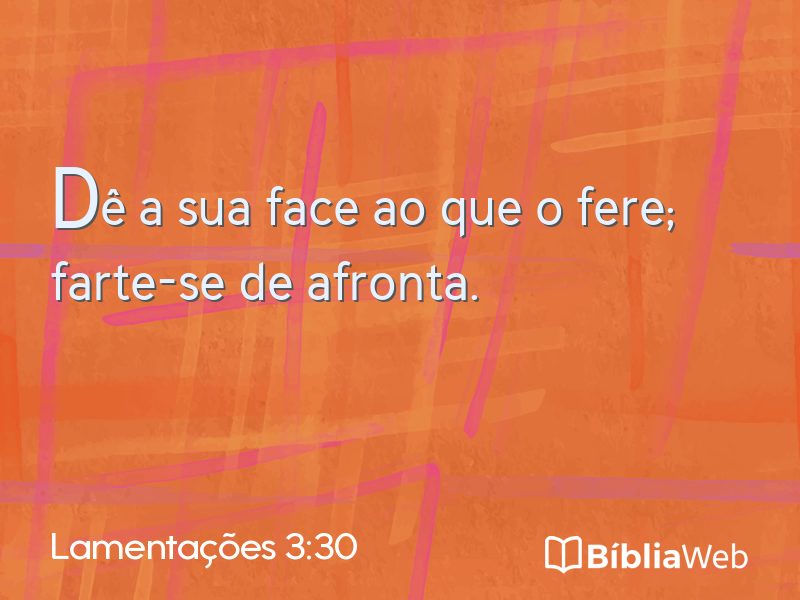 Lamentações 3:30 em imagem para compartilhar