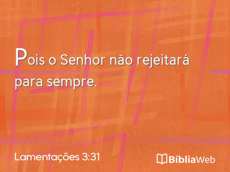 Lamentações 3:31 em imagem para compartilhar
