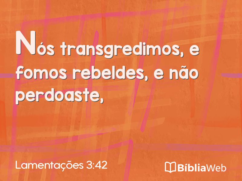 Lamentações 3:42 em imagem para compartilhar