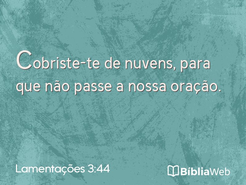 Lamentações 3:44 em imagem para compartilhar