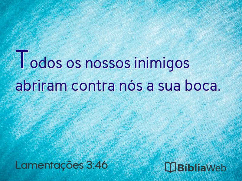 Lamentações 3:46 em imagem para compartilhar