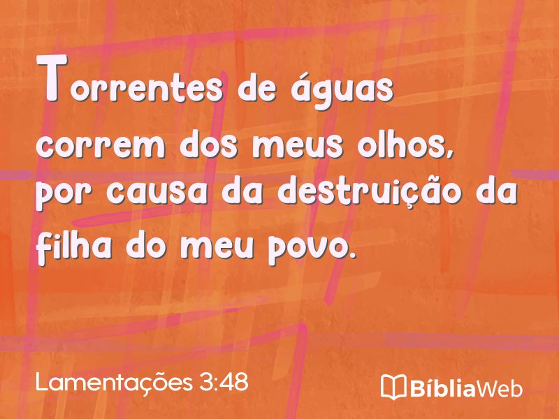 Lamentações 3:48 em imagem para compartilhar