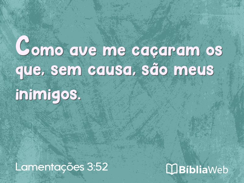 Lamentações 3:52 em imagem para compartilhar