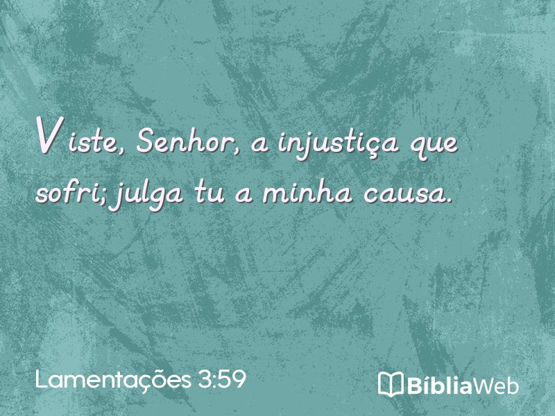 Lamentações 3:59 em imagem para compartilhar