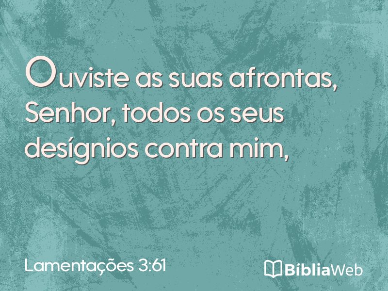 Lamentações 3:61 em imagem para compartilhar