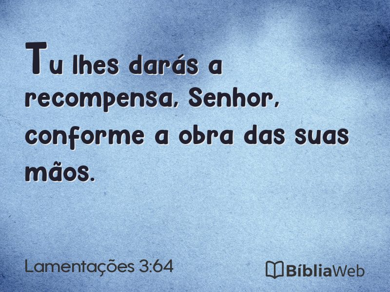 Lamentações 3:64 em imagem para compartilhar