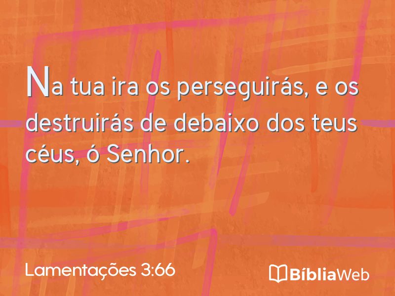 Lamentações 3:66 em imagem para compartilhar