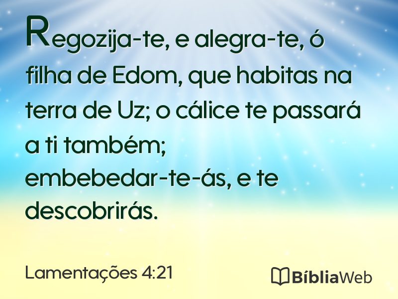 Lamentações 4:21 em imagem para compartilhar