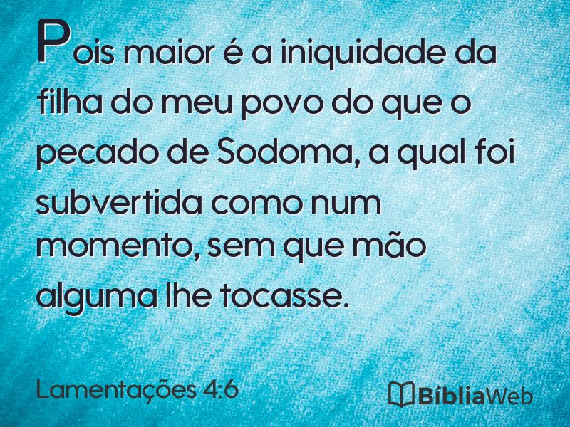 Lamentações 4:6 em imagem para compartilhar