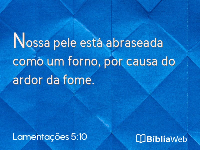 Lamentações 5:10 em imagem para compartilhar