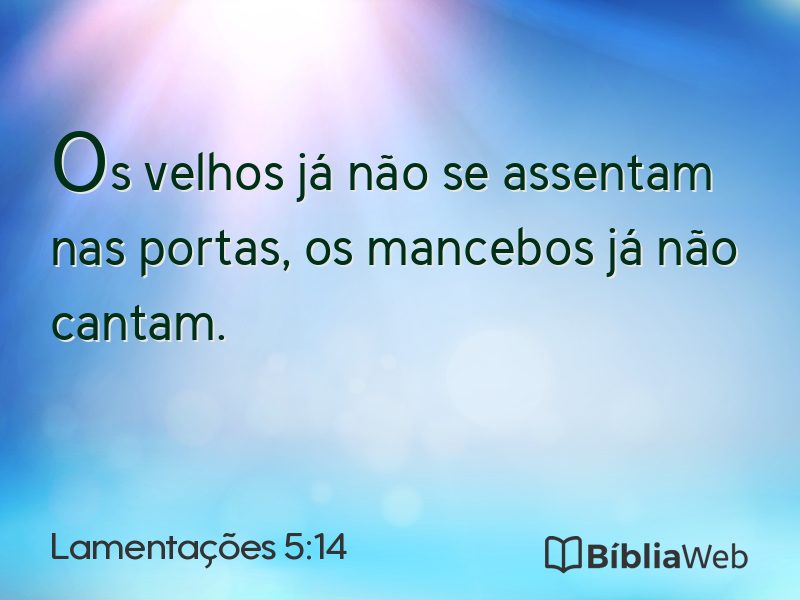 Lamentações 5:14 em imagem para compartilhar