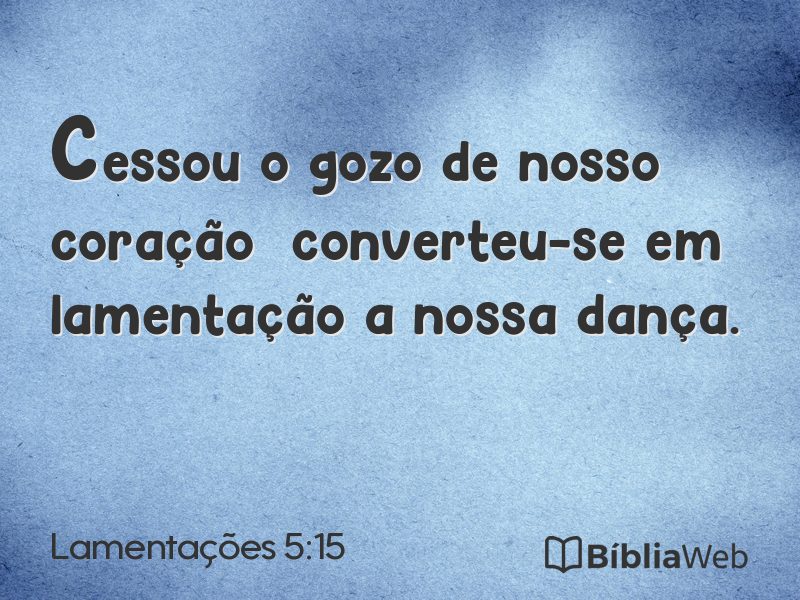 Lamentações 5:15 em imagem para compartilhar