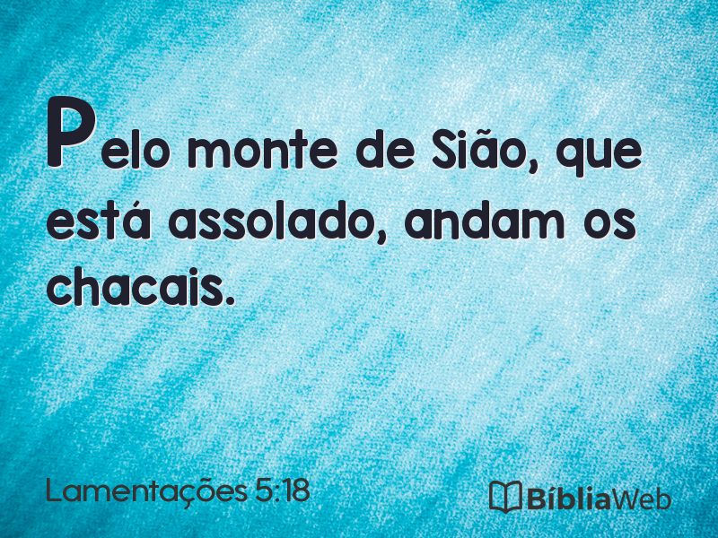 Lamentações 5:18 em imagem para compartilhar