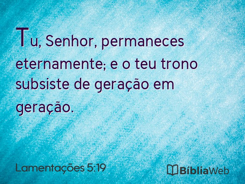 Lamentações 5:19 em imagem para compartilhar