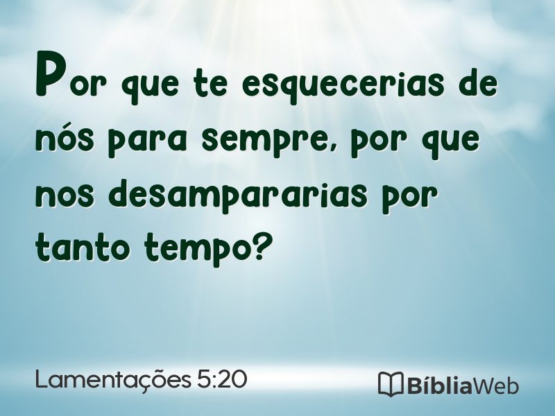 Lamentações 5:20 em imagem para compartilhar