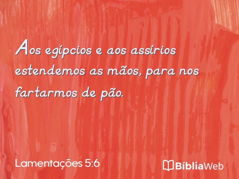 Lamentações 5:6 em imagem para compartilhar