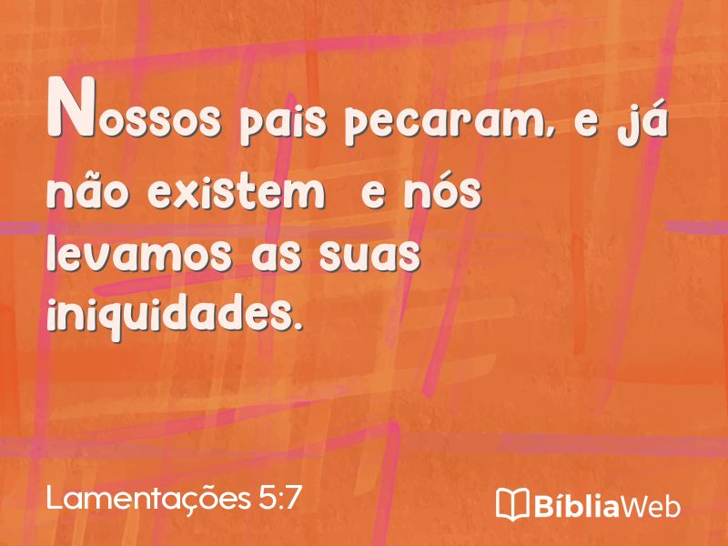 Lamentações 5:7 em imagem para compartilhar