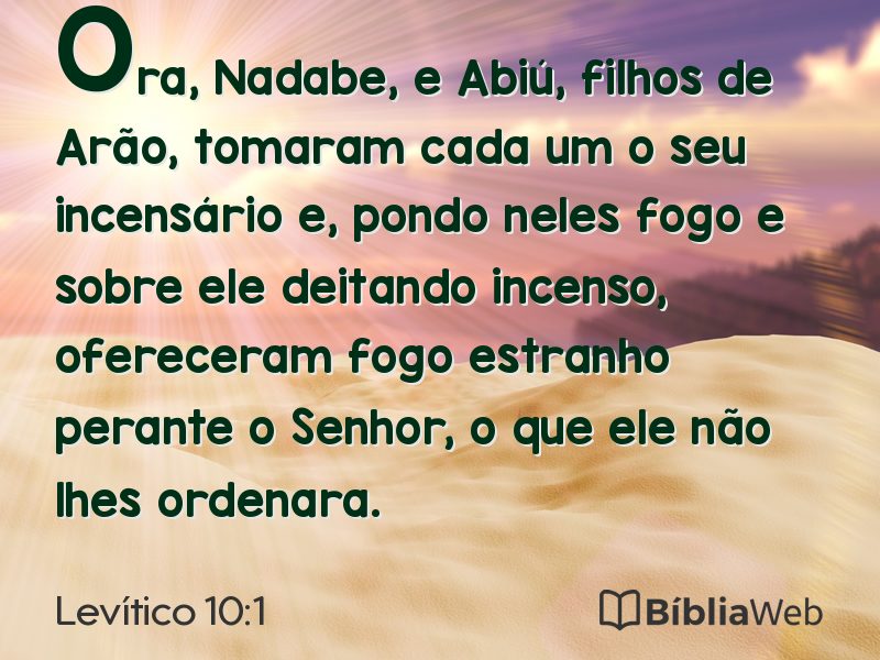 Levítico 10:1 em imagem para compartilhar