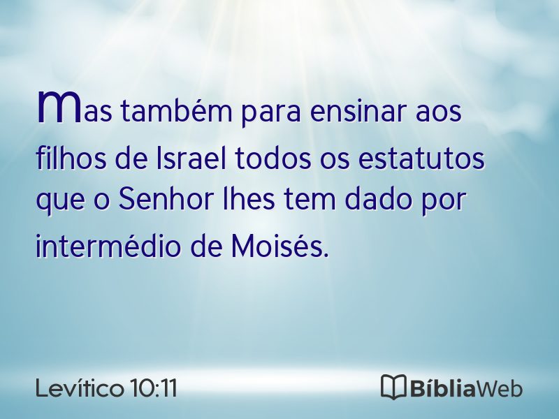 Levítico 10:11 em imagem para compartilhar