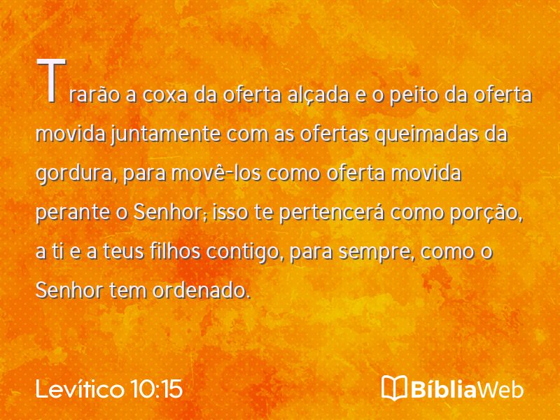 Levítico 10:15 em imagem para compartilhar