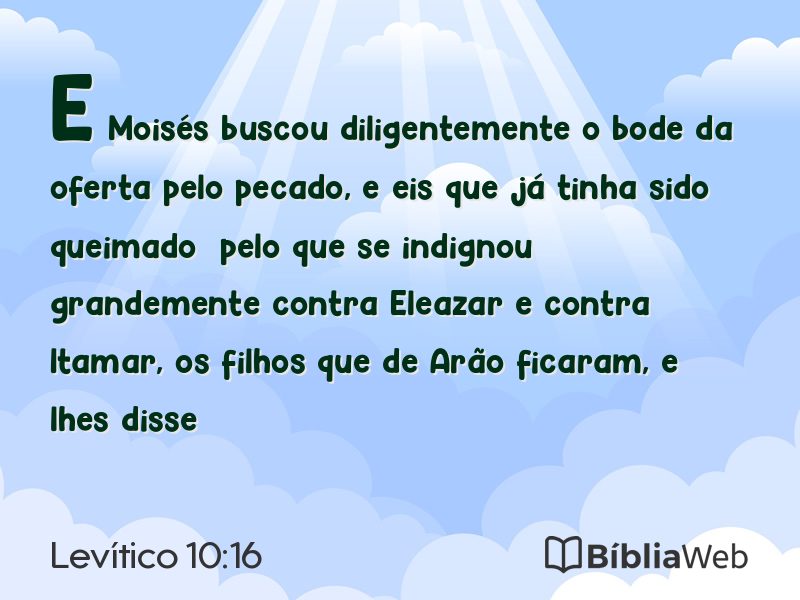 Levítico 10:16 em imagem para compartilhar