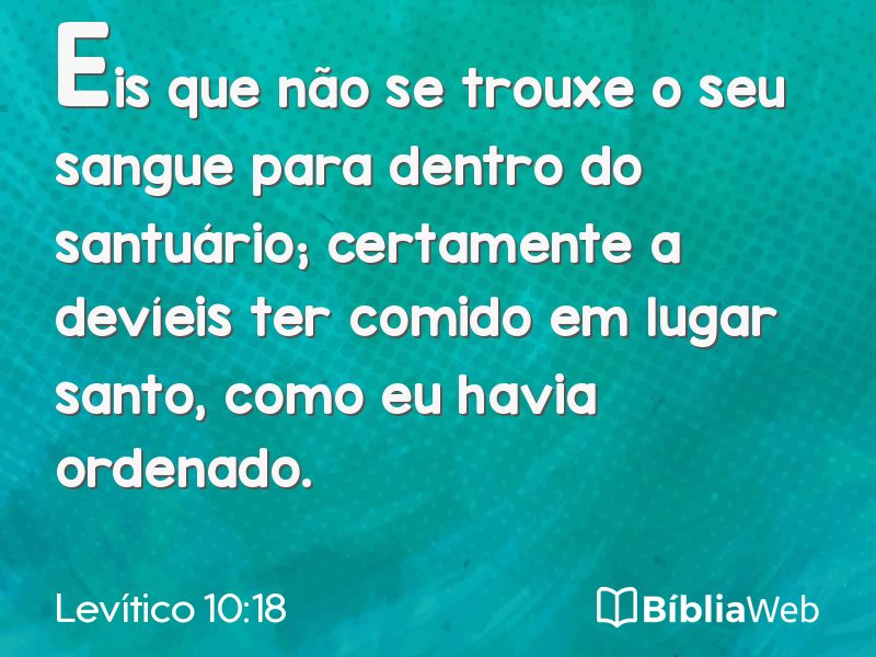 Levítico 10:18 em imagem para compartilhar