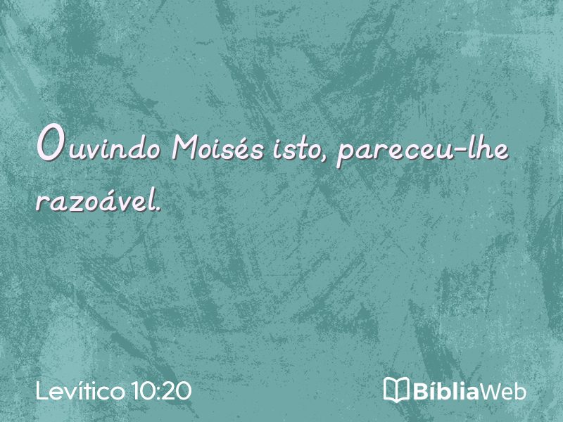 Levítico 10:20 em imagem para compartilhar