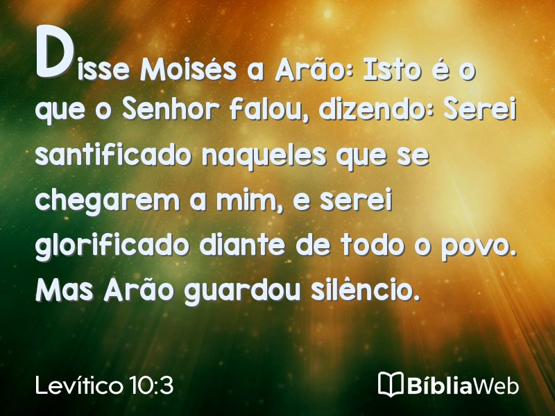 Levítico 10:3 em imagem para compartilhar