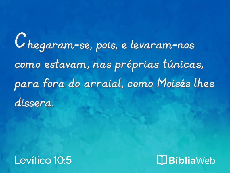 Levítico 10:5 em imagem para compartilhar
