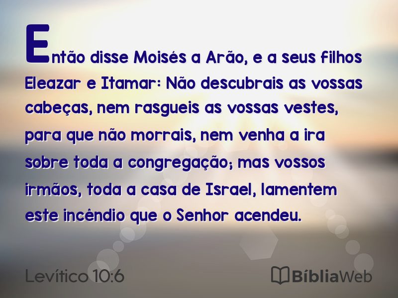 Levítico 10:6 em imagem para compartilhar