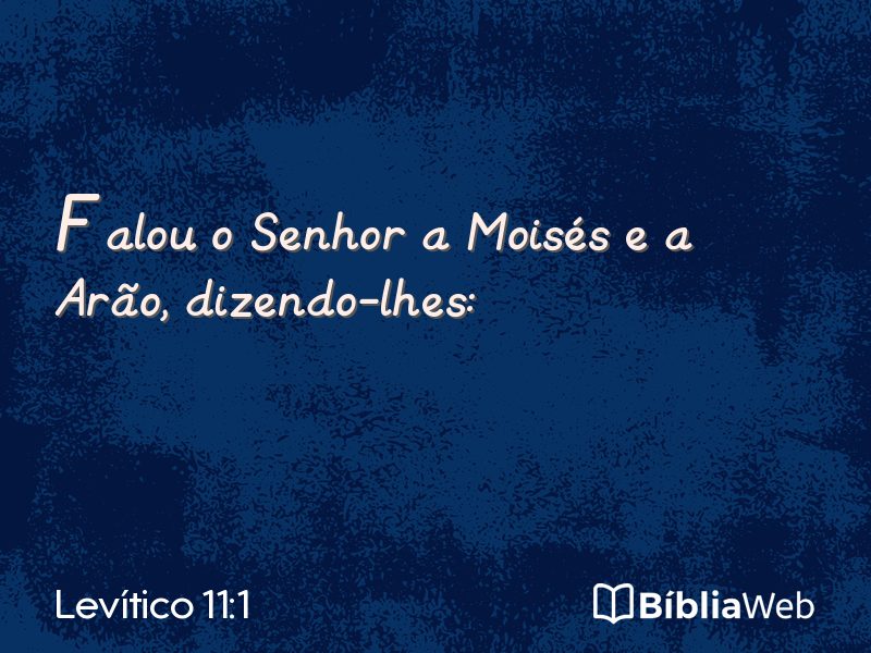 Levítico 11:1 em imagem para compartilhar
