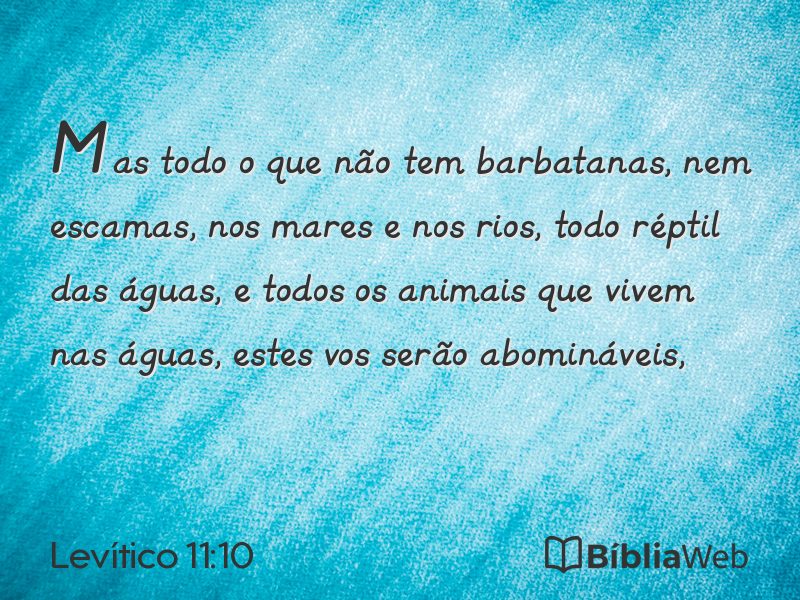 Levítico 11:10 em imagem para compartilhar