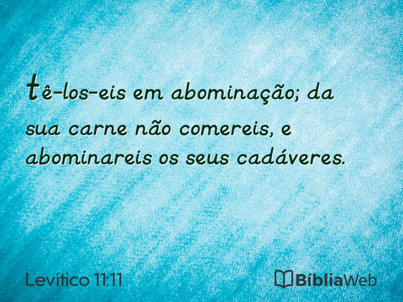 Levítico 11:11 em imagem para compartilhar