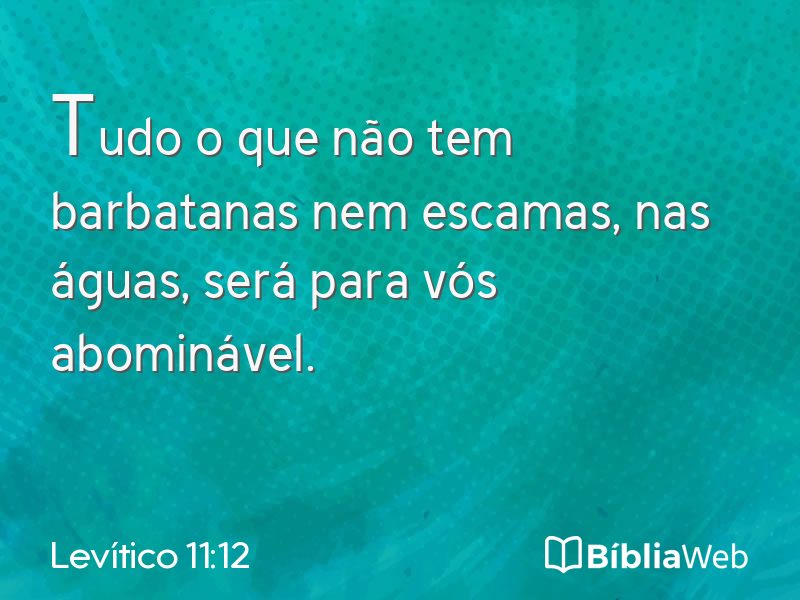 Levítico 11:12 em imagem para compartilhar