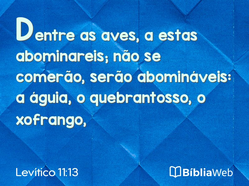 Levítico 11:13 em imagem para compartilhar