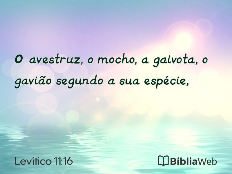 Levítico 11:16 em imagem para compartilhar
