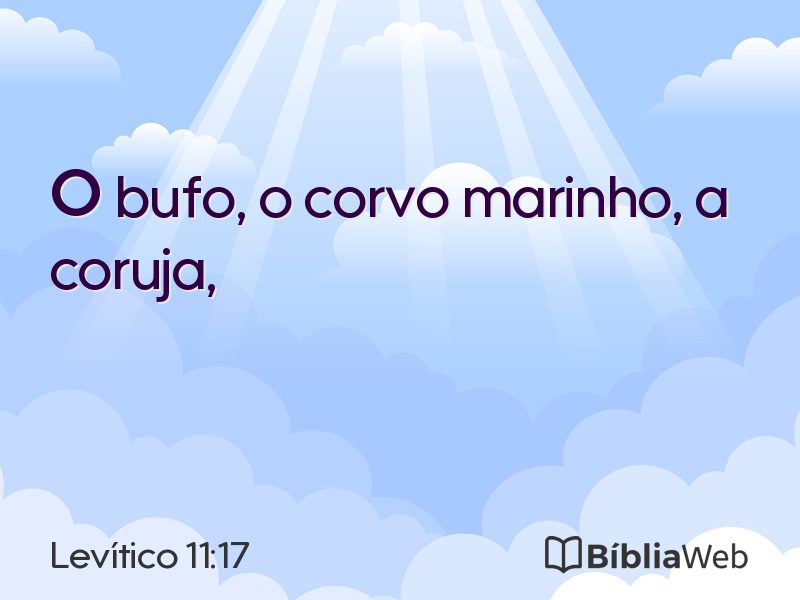Levítico 11:17 em imagem para compartilhar