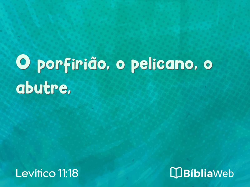 Levítico 11:18 em imagem para compartilhar