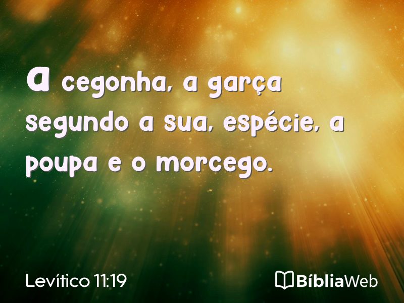 Levítico 11:19 em imagem para compartilhar