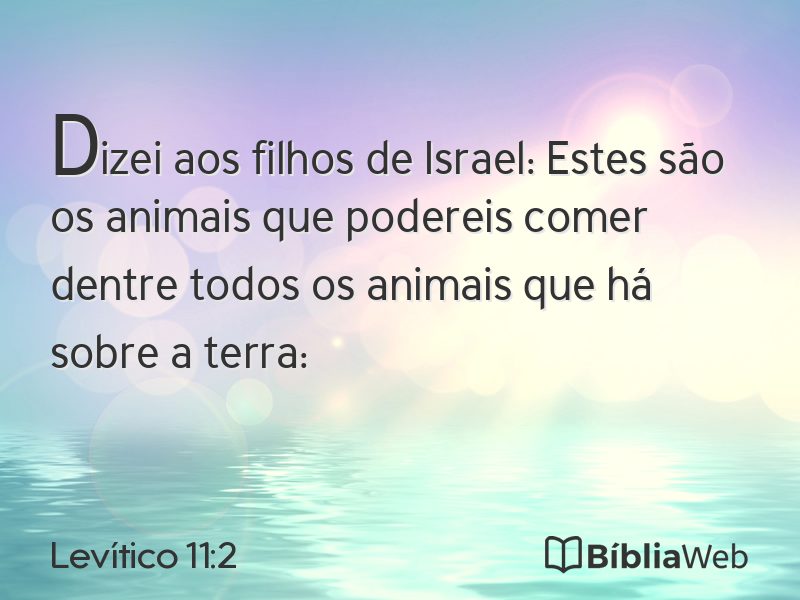 Levítico 11:2 em imagem para compartilhar