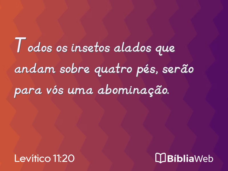Levítico 11:20 em imagem para compartilhar
