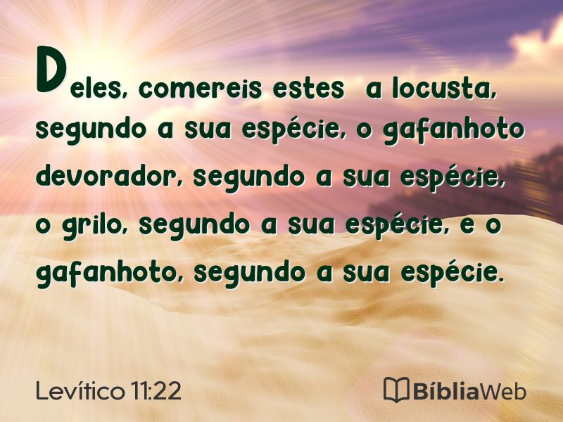 Levítico 11:22 em imagem para compartilhar