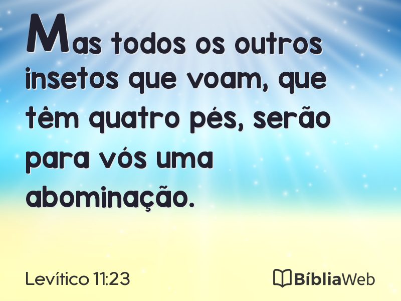 Levítico 11:23 em imagem para compartilhar