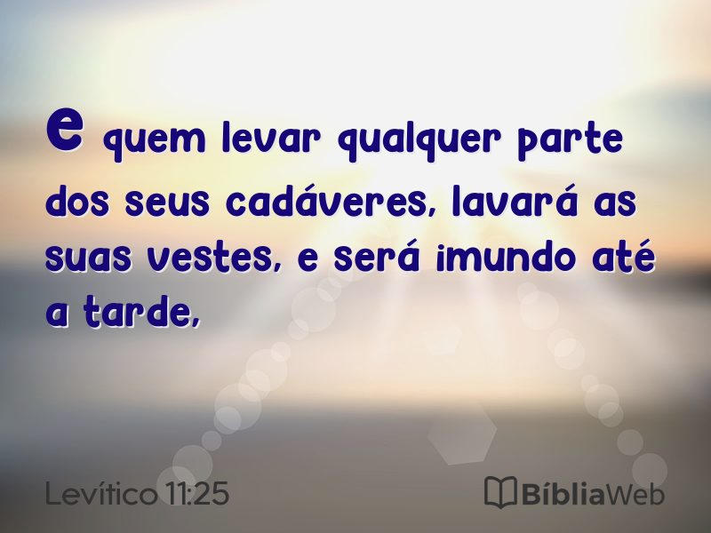 Levítico 11:25 em imagem para compartilhar