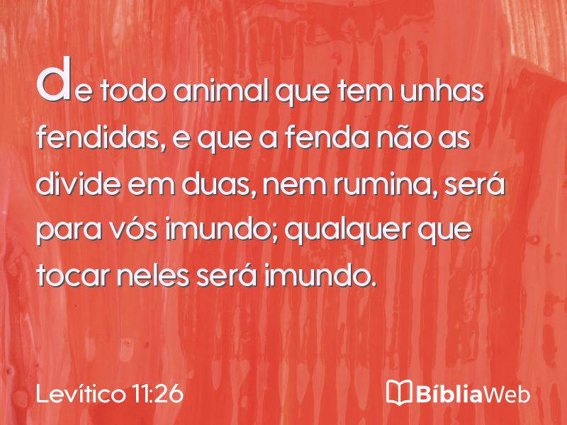 Levítico 11:26 em imagem para compartilhar